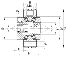 推力錐形保持架滾針軸承 ZAXFM0835, 雙向，預(yù)載