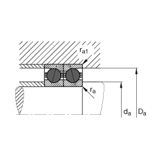 主軸軸承 HCB7204-C-T-P4S, 調(diào)節(jié)，成對或單元安裝，接觸角 α = 15°，陶瓷球，限制公差